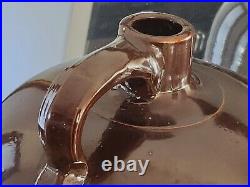 Antique 3 Gallon Western Pottery Mfg. Co Of Denver Stoneware Crock Jug Brown Dip