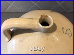 Antique 5 Gallon Lowell Pottery Co. Beehive Stoneware Jug Tonica Illinois