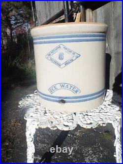 Antique 5 Gallon Stoneware Ice Water Crock Pittsburgh Pottery Co Diamond Brand