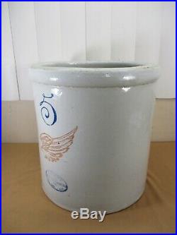 Antique 5 Gallon with HUGE 5 Red Wing Union Stoneware Pottery Crock -BEAUTIFUL