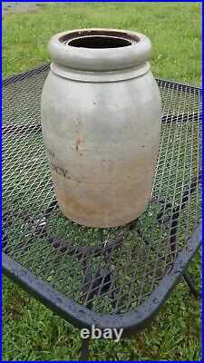 Antique A. P. Donaghho Parkersburg WV Stoneware Crock 1 Gallon