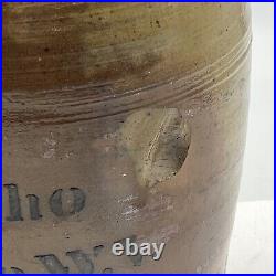 Antique A. P. Donaghho Parkersburg West Virginia Salt Glazed Stoneware Jar