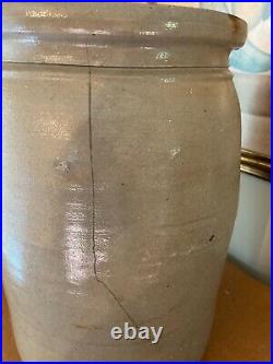 Antique A P Donnaghho Parkersburg W Va. Stoneware canning 2 gallon storage jar