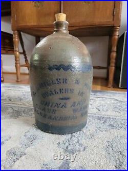 Antique Alexandria Virginia Pottery jug E. J. Miller & Sons 1860s-1880