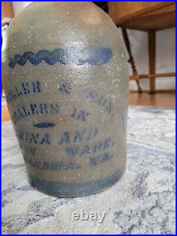 Antique Alexandria Virginia Pottery jug E. J. Miller & Sons 1860s-1880