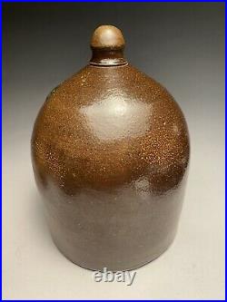 Antique American Early Stoneware Salt Wood Fired Chicken Waterer