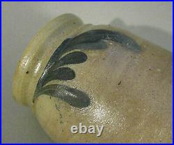 Antique Americana Salt Glazed Stoneware Pottery Cobalt Blue Swag 7 Crock Jar