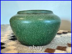 Antique Arts & Crafts Hampshire Pottery Matte Green Planter Vase Bowl