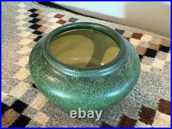 Antique Arts & Crafts Hampshire Pottery Matte Green Planter Vase Bowl