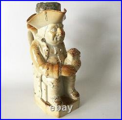 Antique BRAMPTON Pottery SALT GLAZED Stoneware TOBY JUG 11 King George III