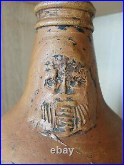 Antique Bellarmine jug Bartmannskrug 18th century Bartmann stoneware jug