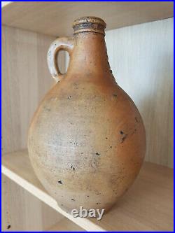 Antique Bellarmine jug Bartmannskrug 18th century Bartmann stoneware jug