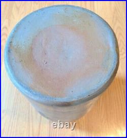 Antique Blue Decorated Crock American Salt Glaze Stoneware Mid-Atlantic 19th