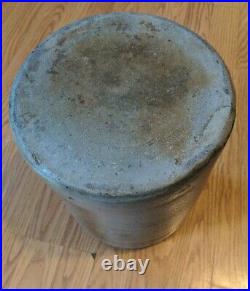Antique Blue Decorated Crock Salt Glaze Stoneware American 19th Century