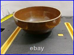 Antique Brown Colored Red Wing Stoneware Co Mixing Crock Bowl Dish