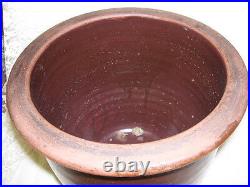 Antique Brown Crock Primitive Stoneware
