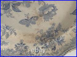 Antique Burgess&Leigh Asiatic Pheasant Platter 15x12, Blue Transferware