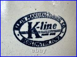 Antique Burlington Iowa Stoneware K-line Klein Manufacturing Co Farm Feeder Vg