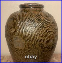 Antique Chinese Japanese Earthenware Glazed Stoneware Pottery Pot 13 a