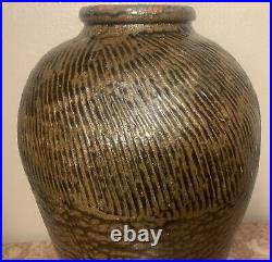 Antique Chinese Japanese Earthenware Glazed Stoneware Pottery Pot 13 a