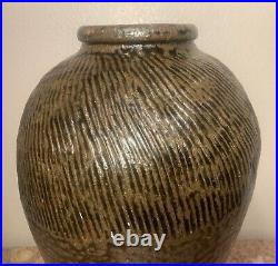 Antique Chinese Japanese Earthenware Glazed Stoneware Pottery Pot 13 a