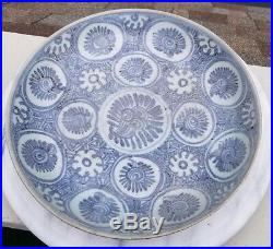 Antique Chinese Ming Dynasty Glazed Pottery Porcelain Stoneware Shallow Bowl