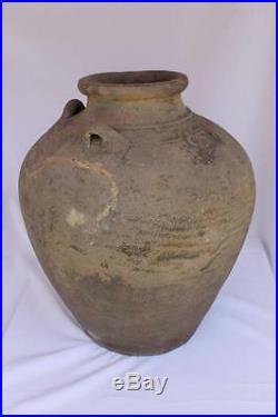 Antique Chinese Pottery Large Vase Stoneware 18th C. Qing Dynasty China Ceramic