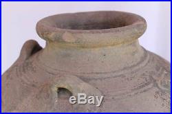 Antique Chinese Pottery Large Vase Stoneware 18th C. Qing Dynasty China Ceramic