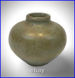 Antique Chinese Stoneware Celadon Jarlet Vase Song Yuan Dynasty