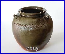 Antique Chinese Stoneware Pottery Water Jar Jug Vase Rustic