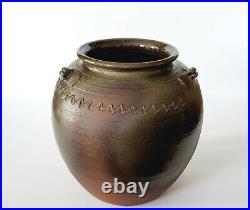 Antique Chinese Stoneware Pottery Water Jar Jug Vase Rustic