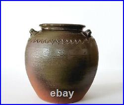 Antique Chinese Stoneware Pottery Water Jar Jug Vase Rustic