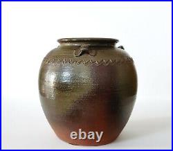 Antique Chinese Stoneware Pottery Water Jar Jug Vase Rustic