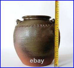 Antique Chinese Stoneware Pottery Water Jar Jug Vase Rustic