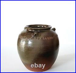 Antique Chinese Stoneware Pottery Water Jar Jug Vase Rustic