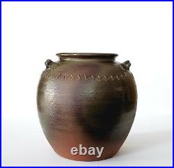 Antique Chinese Stoneware Pottery Water Jar Jug Vase Rustic