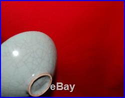 Antique Chinese Stoneware Purple Splashed Crackle Glaze Jun Ware Pottery Bowl