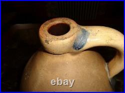 Antique Cobalt Blue Cowden & Wilcox Salt Glazed Stoneware Pottery 1 Gallon Jug