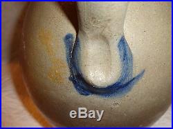 Antique Cobalt Blue Decorated Stoneware Pottery Storage Jug/Jar