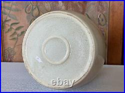 Antique Country Farmhouse White Glazed Lidded Stoneware Vinegar Pottery Crock