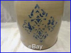 Antique Cowden Cobalt Blue Stenciled Stoneware Pottery Storage Jug, 2 Gallon