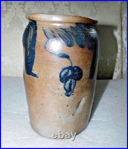 Antique Decorated Stoneware Crock