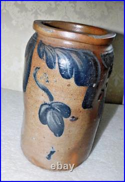 Antique Decorated Stoneware Crock