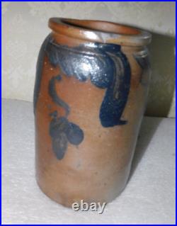 Antique Decorated Stoneware Crock