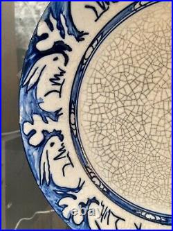 Antique Dedham Pottery Bunny Rabbit Plate 10 Crackled Glaze Finish CPUS 1895