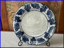 Antique Dedham Pottery Grape Pattern Stoneware Plate, 10