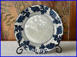 Antique Dedham Pottery Grape Pattern Stoneware Plate, 8