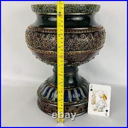 Antique Doulton Lambeth Pottery John Huskinson Lamp Base c188291 Stoneware