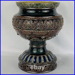 Antique Doulton Lambeth Pottery John Huskinson Lamp Base c188291 Stoneware