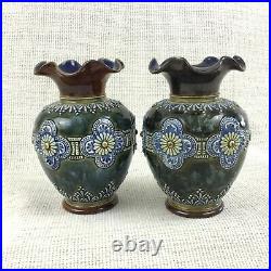 Antique Doulton Lambeth Pottery Vases Hayward Forster Waters Victorian Stoneware